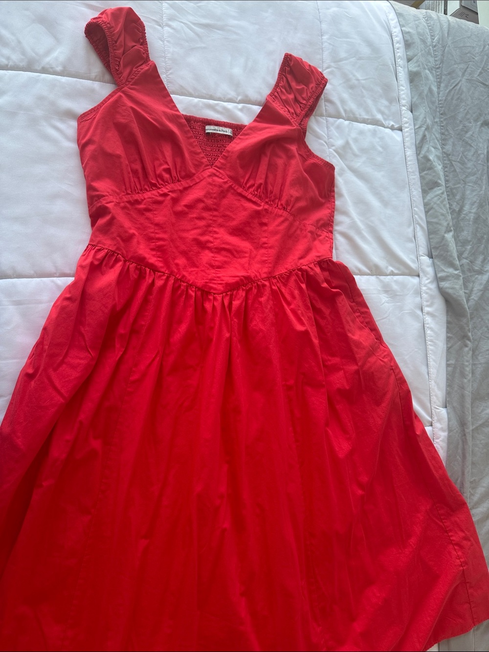 A&F Babydoll Smocked Midi Dress